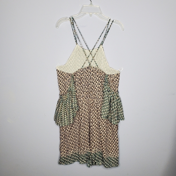 Anthropologie Printed Cold Shoulder Strappy Romper - Picture 6 of 11